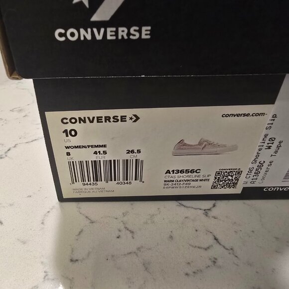 CONVERSE Women's Chuck Taylor All Star Shoreline Slip-on Clay Stretchy Sz 10 NEW - Picture 11 of 12